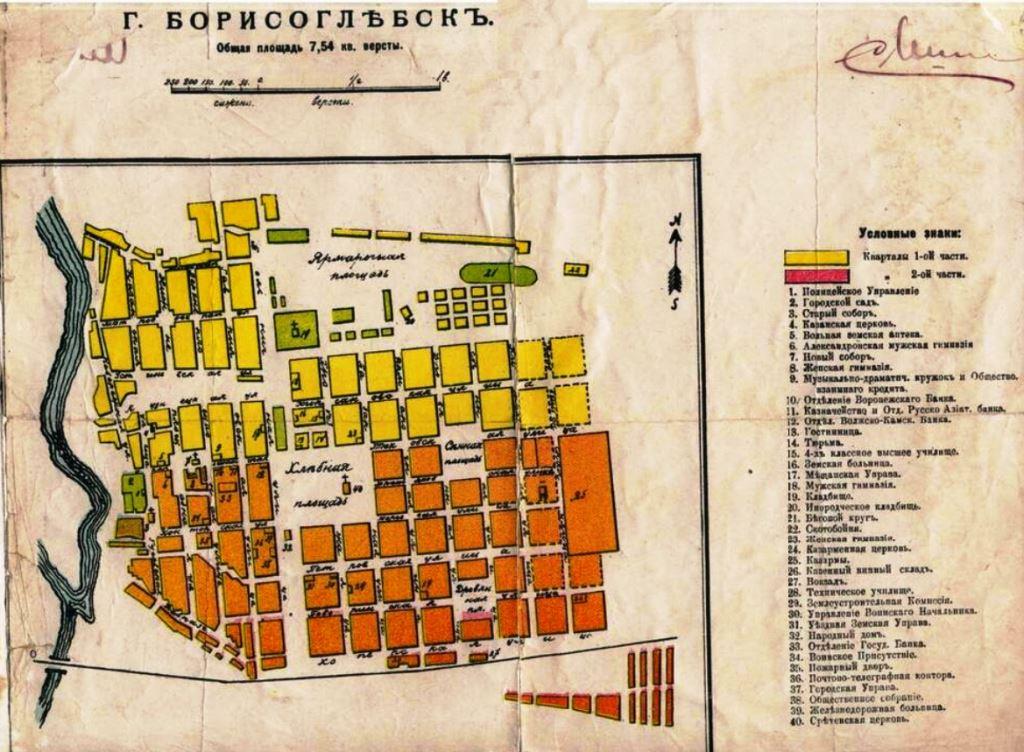 опПлан города начала ХХ века